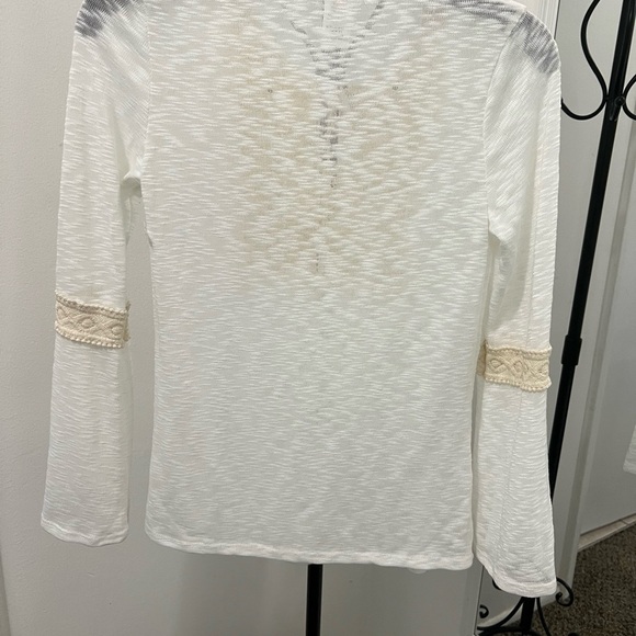 M. Fasis. White Embellished Tie Front Blouse. #053 - Picture 3 of 7